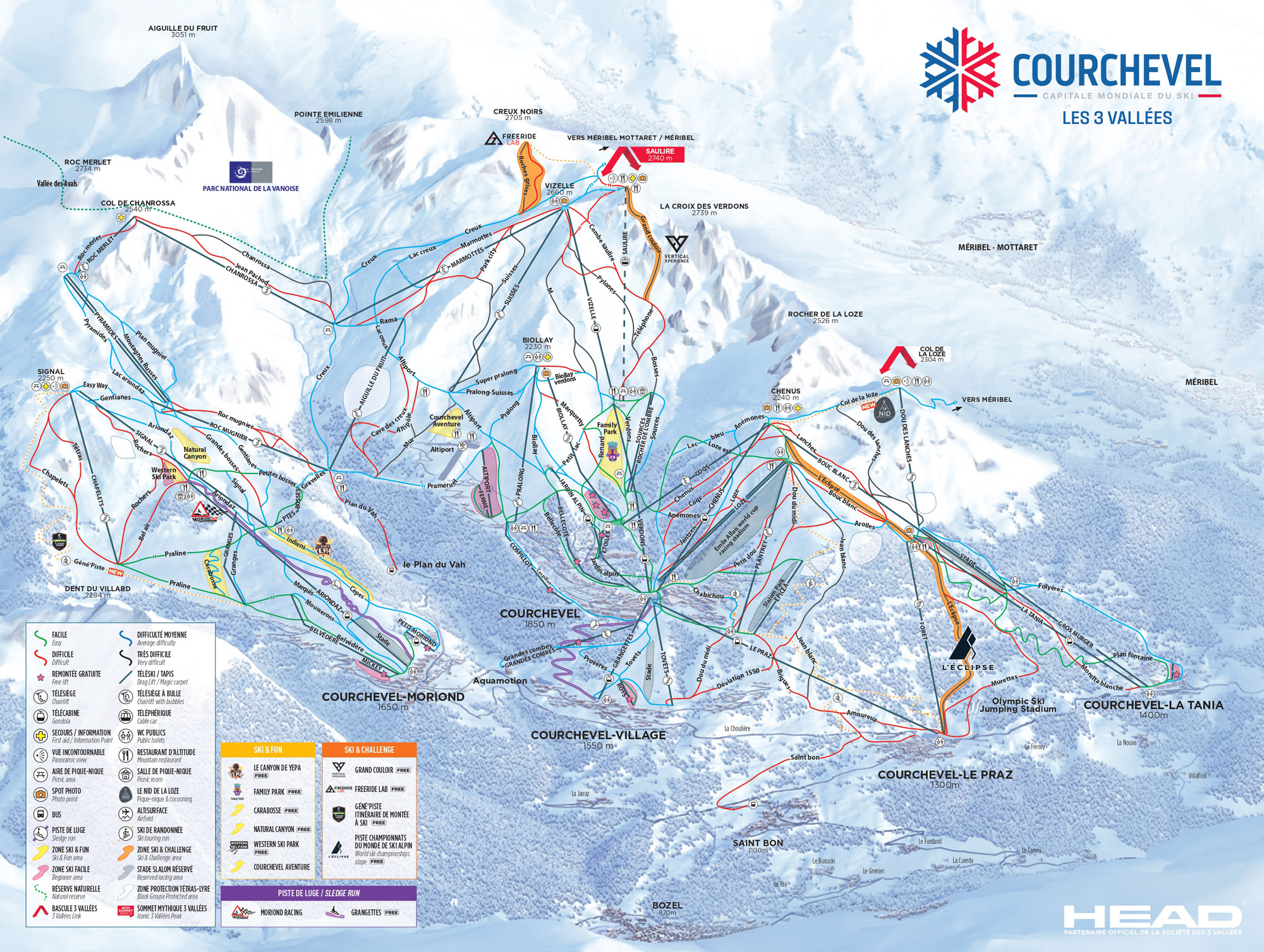 Maps of Courchevel